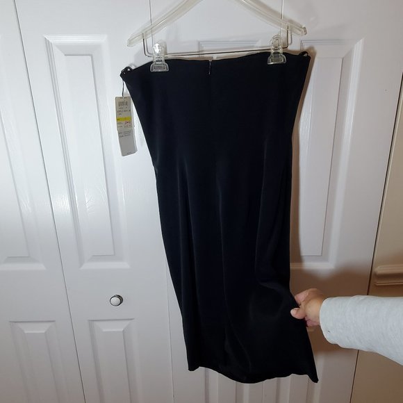 Oleg Cassini Black Strapless Cocktail Dress Size 12 NWT - Picture 4 of 14